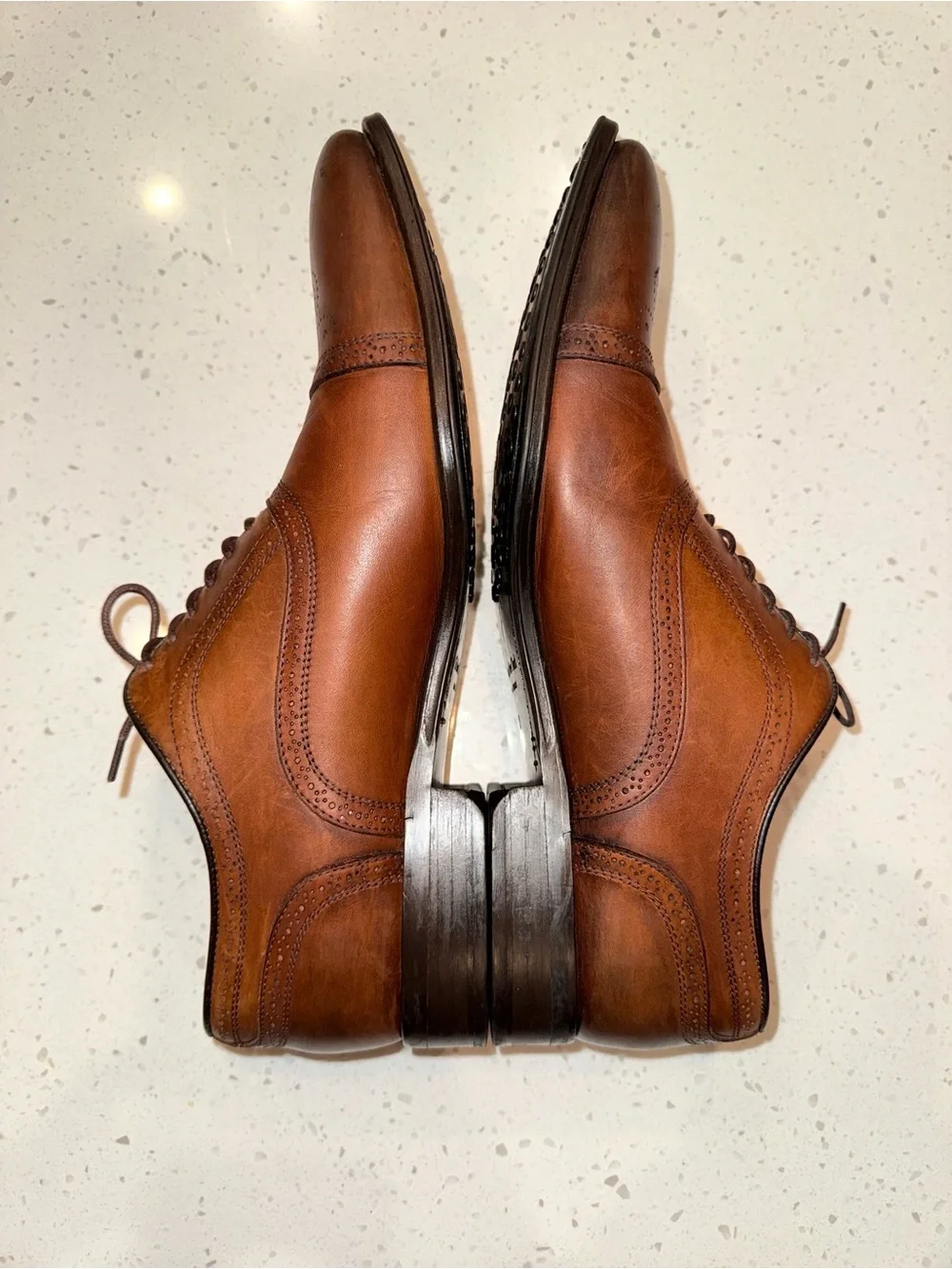 To Boot New York Men's Brown Cap-Toe Brogue Oxfords